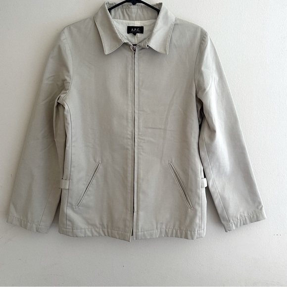 A.P.C. Rue De Paris Women's Jacket Size M Ivory Cotton with zipper - Picture 1 of 9